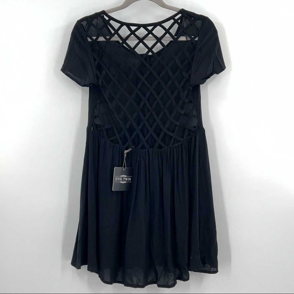Evil Twin Paranoid Cage Back Babydoll Mini Dress NWT - Picture 6 of 10